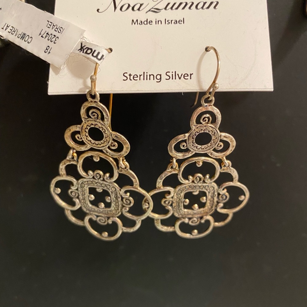Noa Zuman Sterling Silver filigree earrings